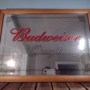 Vintage Budweiser Mirror - Etsy Vintage Budweiser Mirror - Etsy