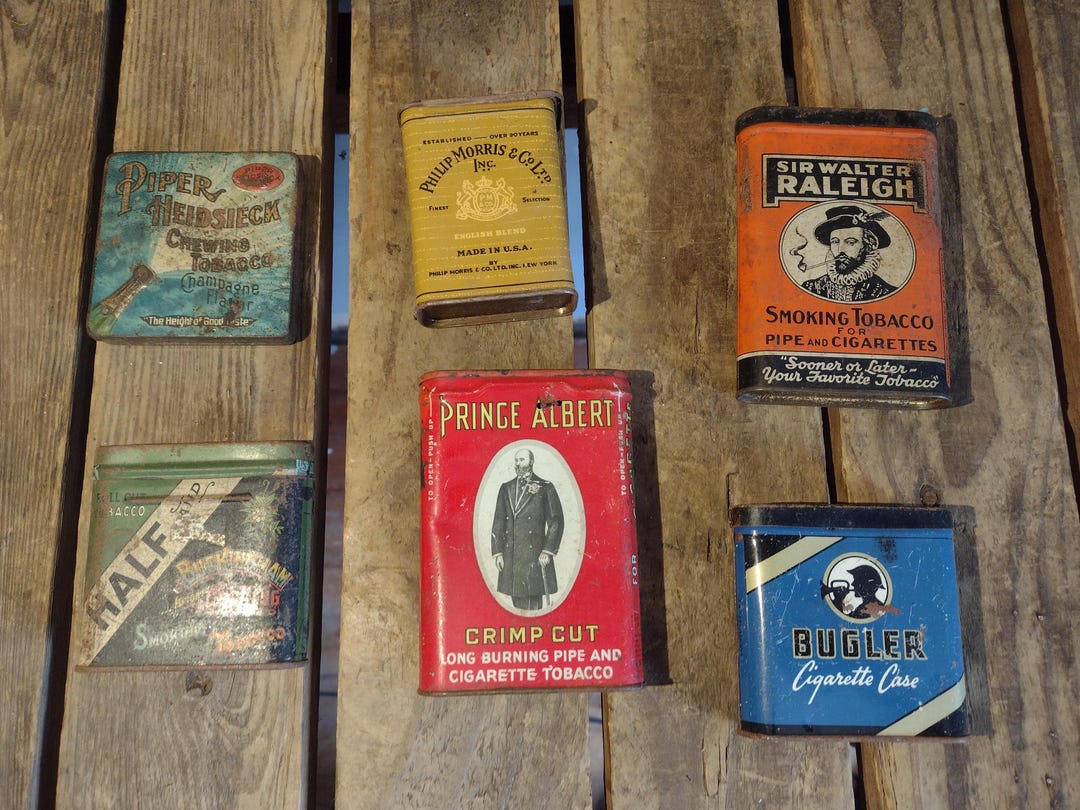 vintage tobacco Ibrahim Al Qurashi perfume Vintage Tops Cigarette Tobacco Tin: