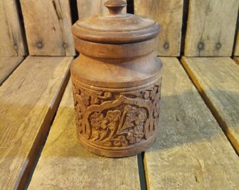 Pot en bois vintage