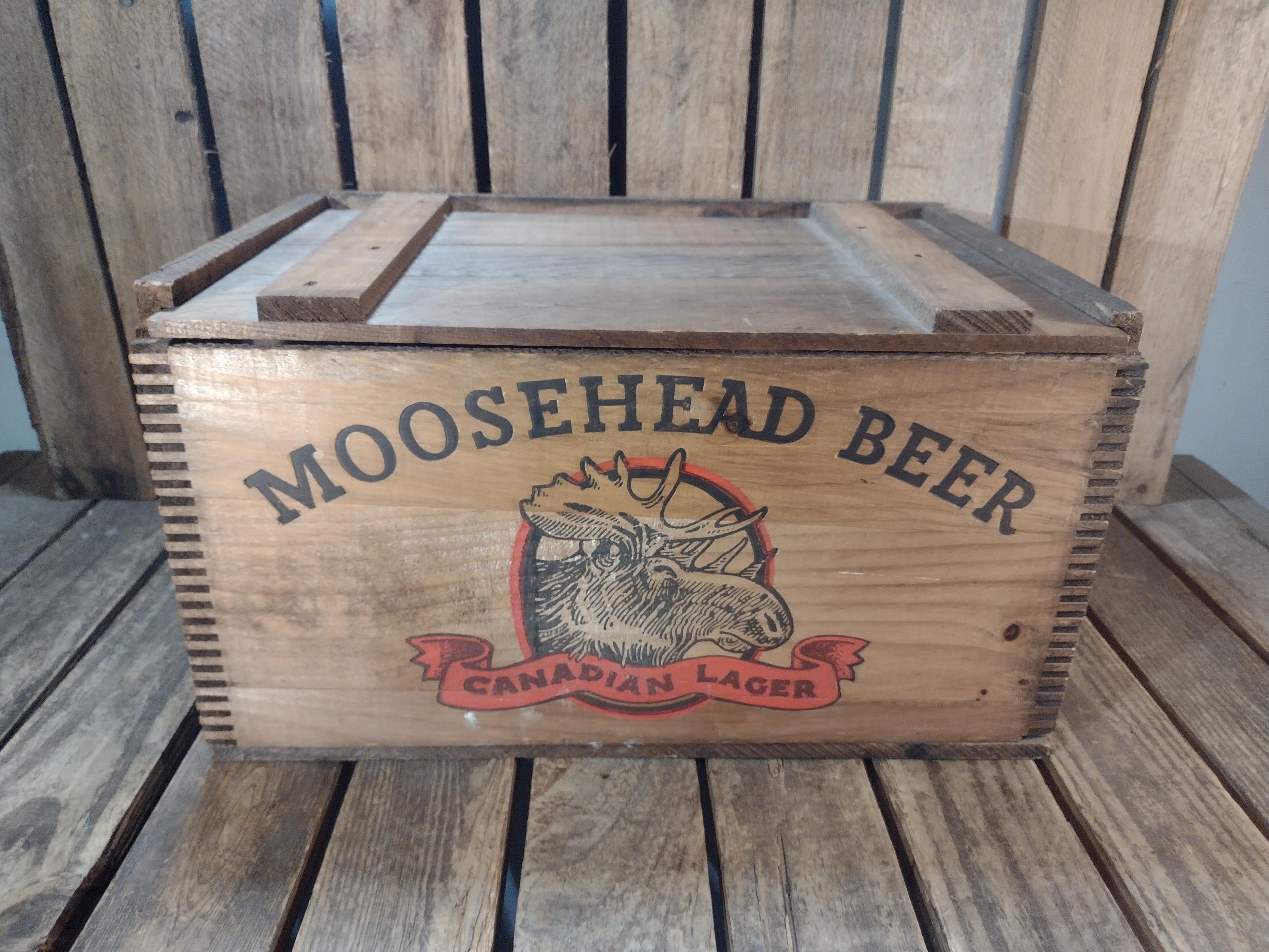 Vintage Moosehead Beer Wooden Crate – Canadian Lager Wood Box