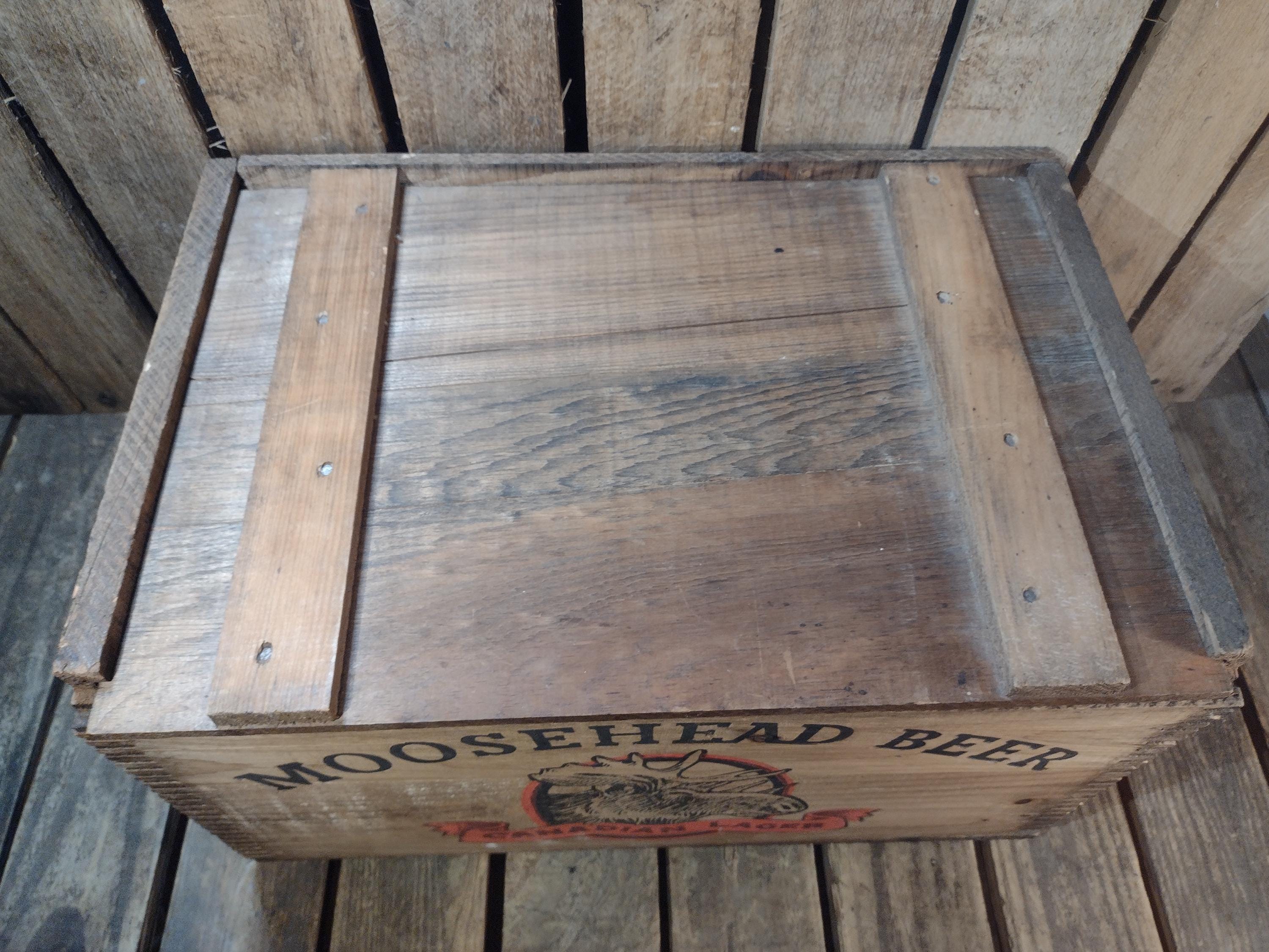 Vintage Moosehead Beer Wooden Crate – Canadian Lager Wood Box