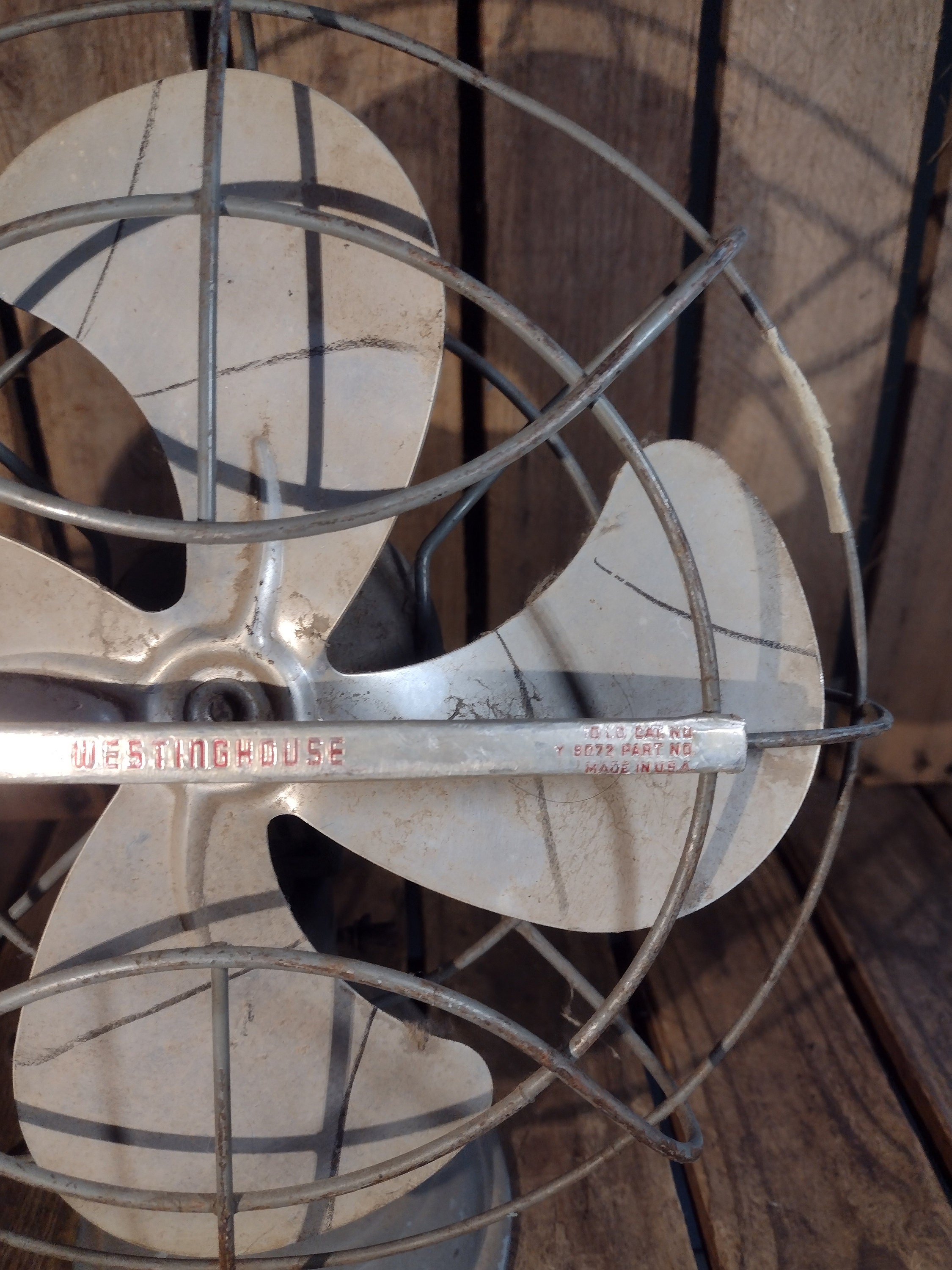 Vintage Westinghouse Fan, Does Not Work, Decor or Parts Piece Only