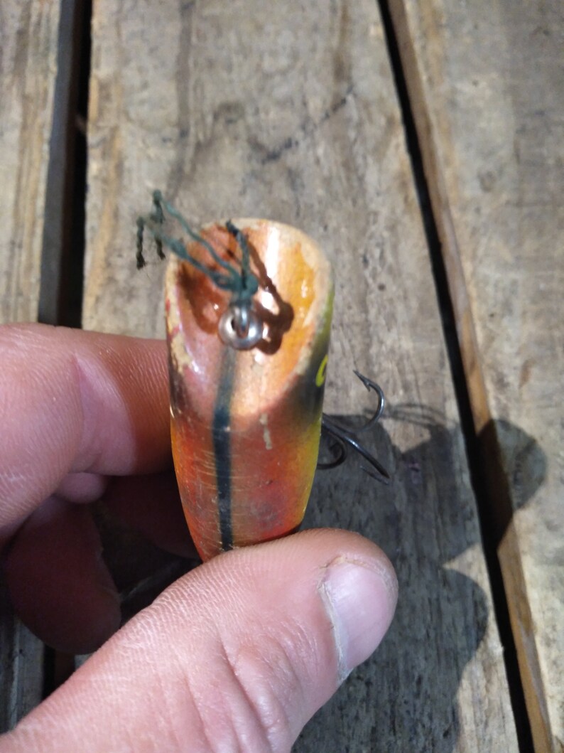 Vintage Wooden Fishing Lure Etsy