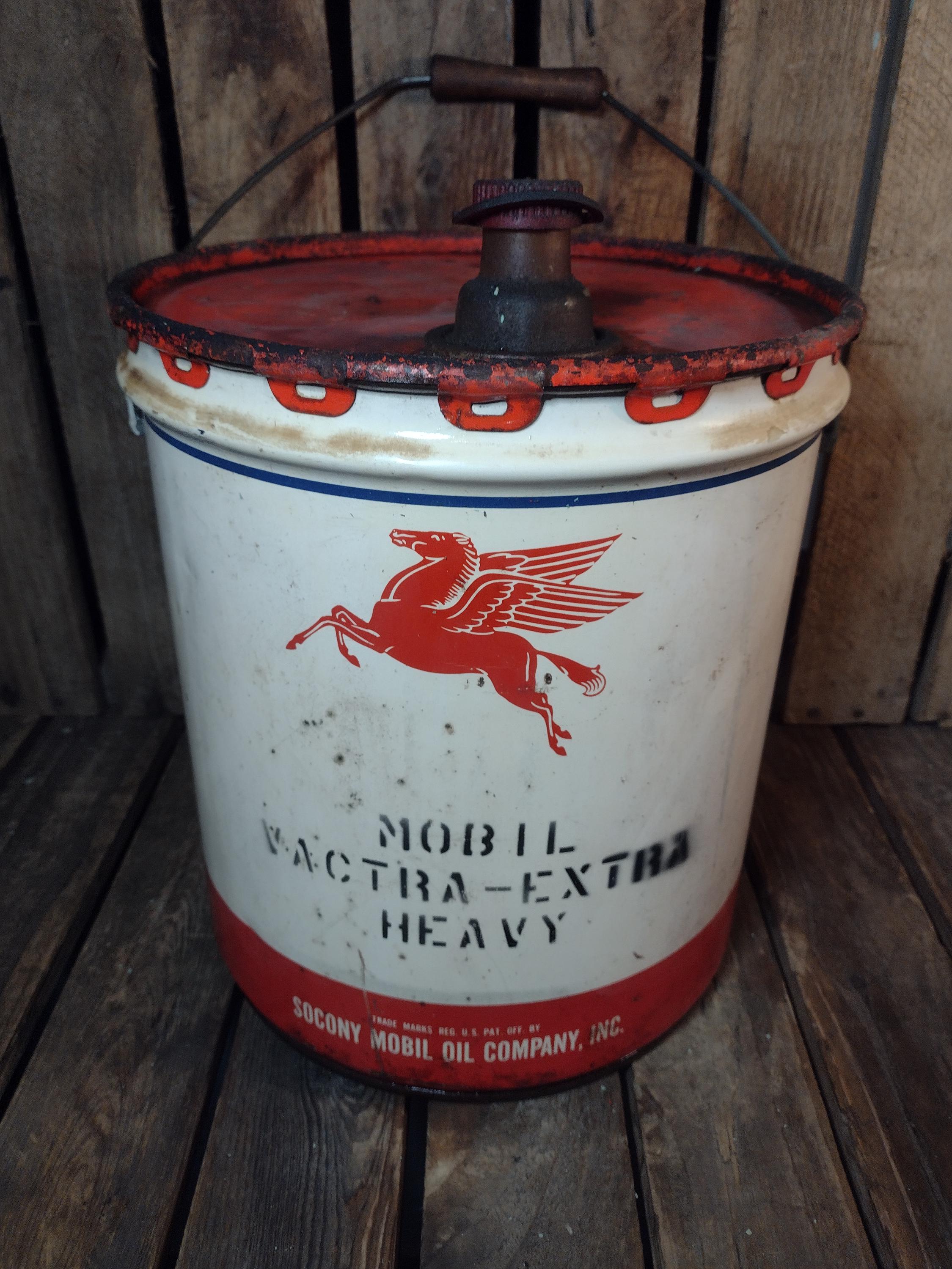 Vintage Mobil Oil Can – Pegasus Tin, 5-gallon Industrial Pail - Etsy
