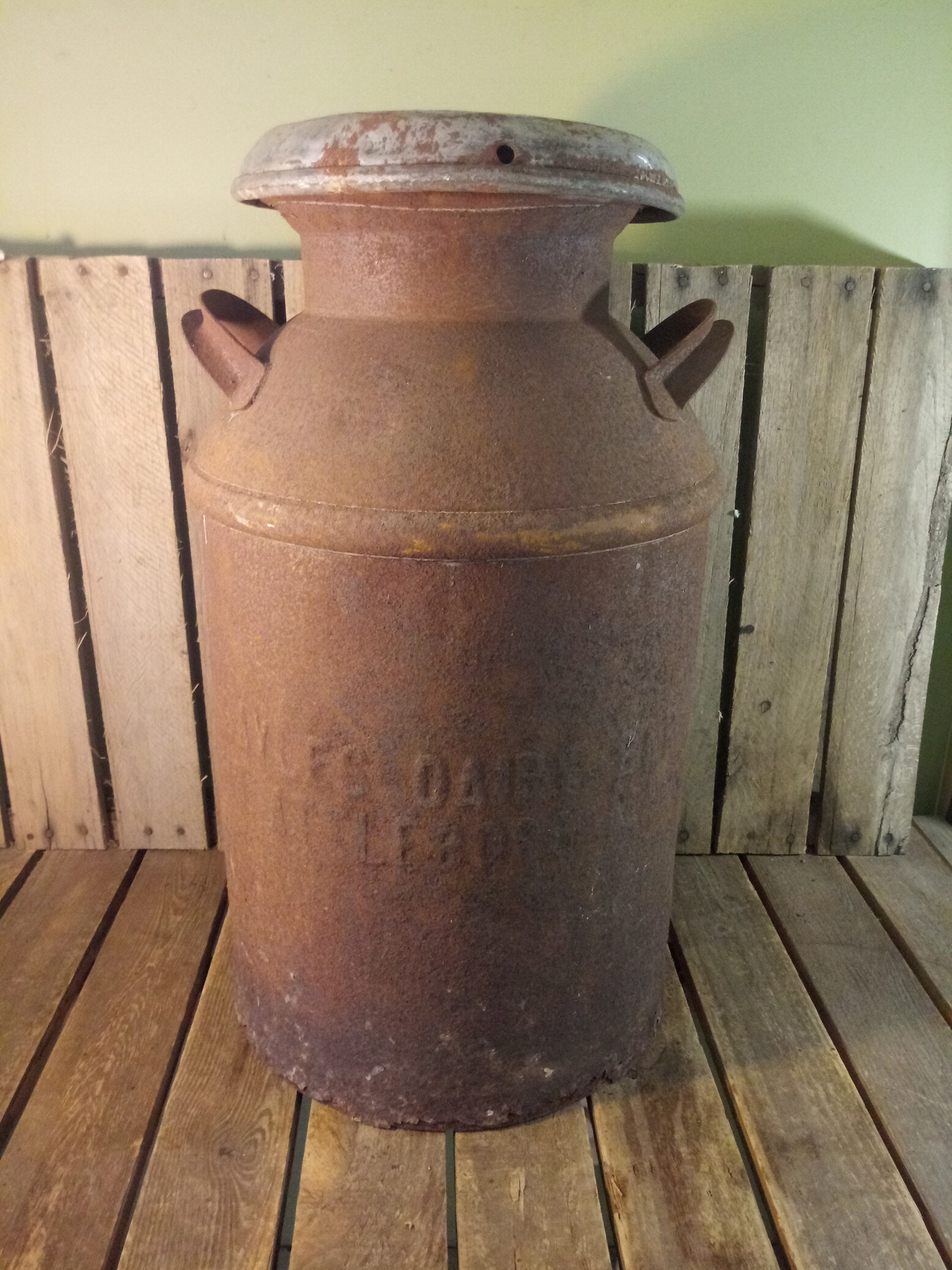 Rusty Milk Can Vintage Milk Can Etsy Singapore