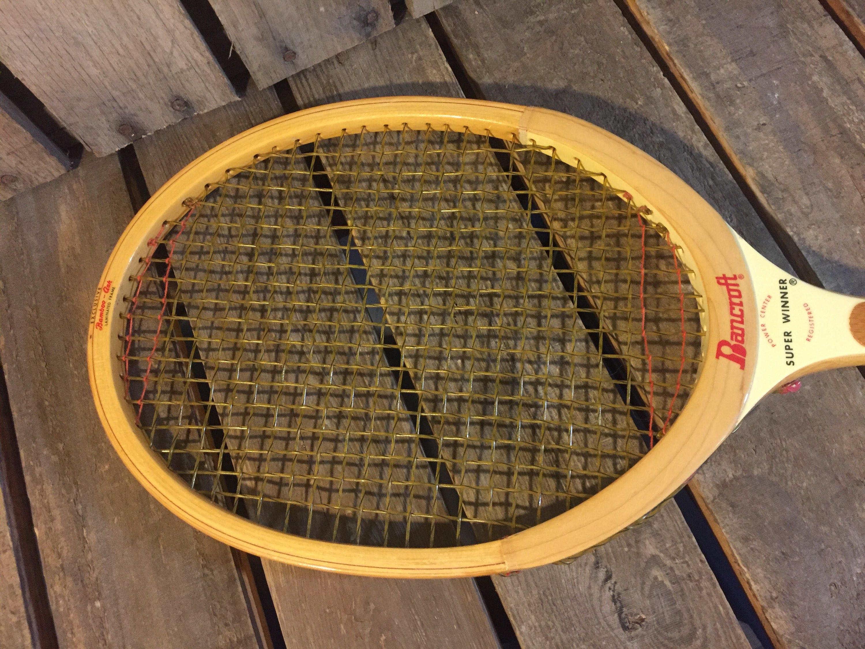 Raquette de tennis en bois 1970 Bancroft SUPER WINNER