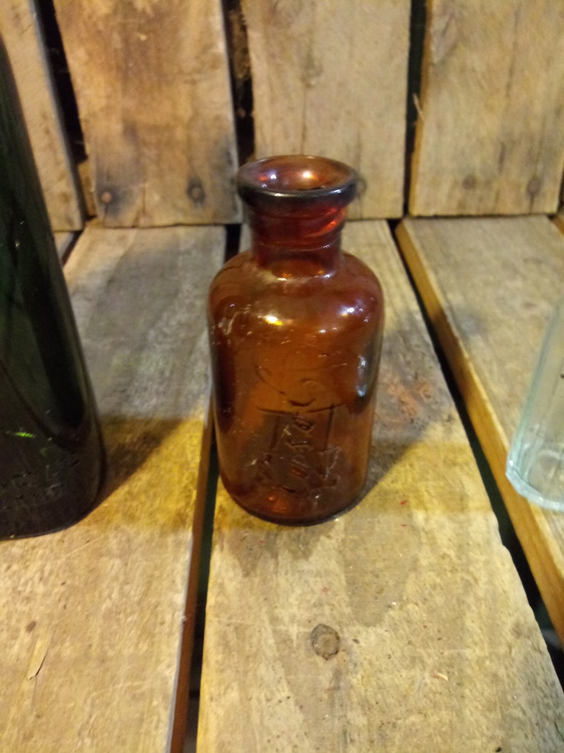 5 Vintage Glas-Flaschen Bild 5