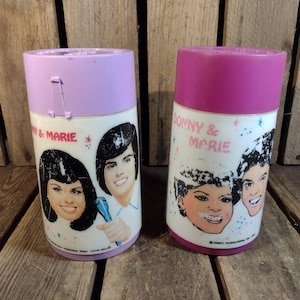2 Vintage Donnie and Marie Thermos