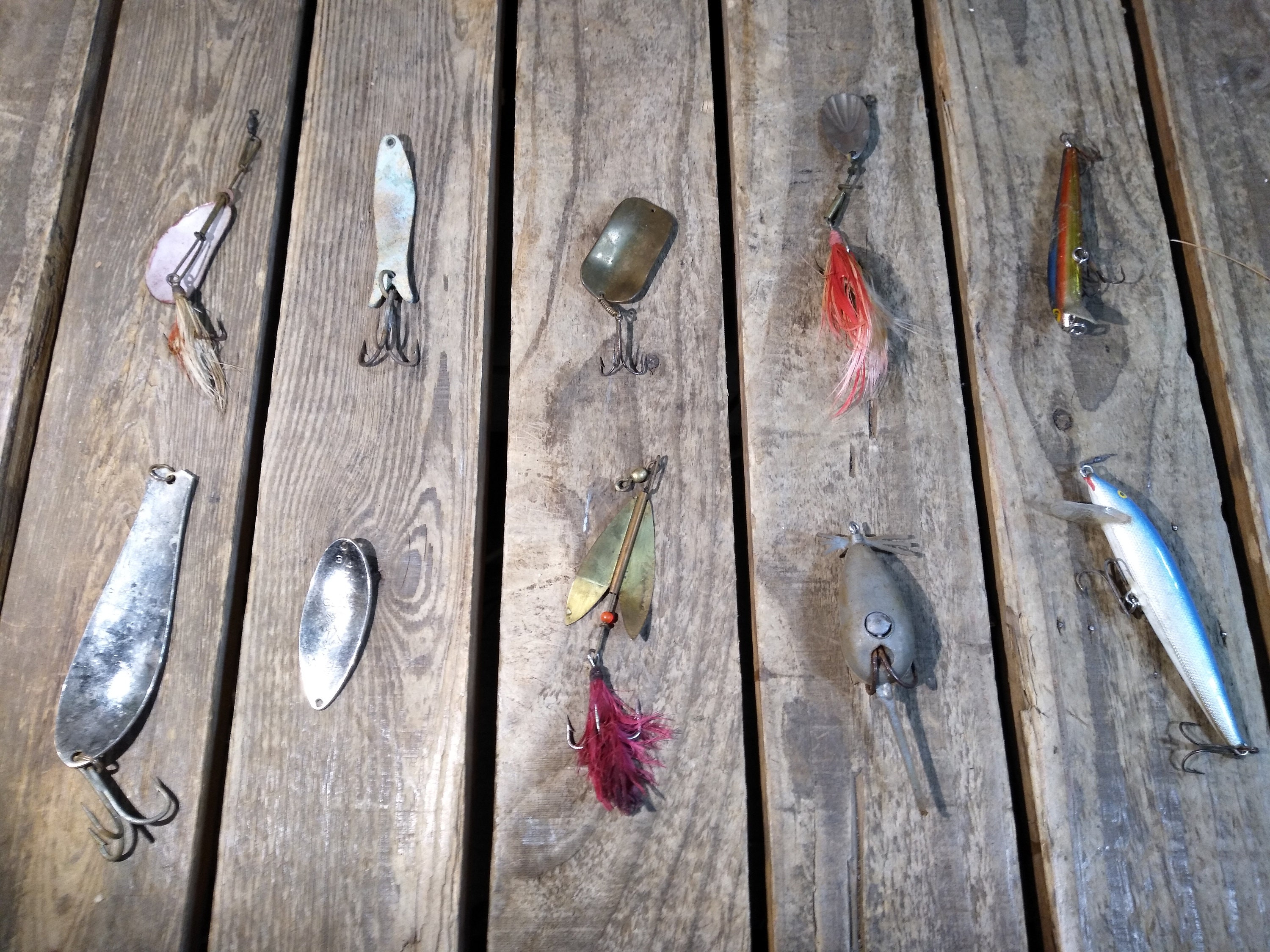 10 Pièces Leurre Pêche à Cuillères avec Une Lame De 10 x 7 G Tourner Fort Le Remorquage Et Leurre Brochet Truite Basse