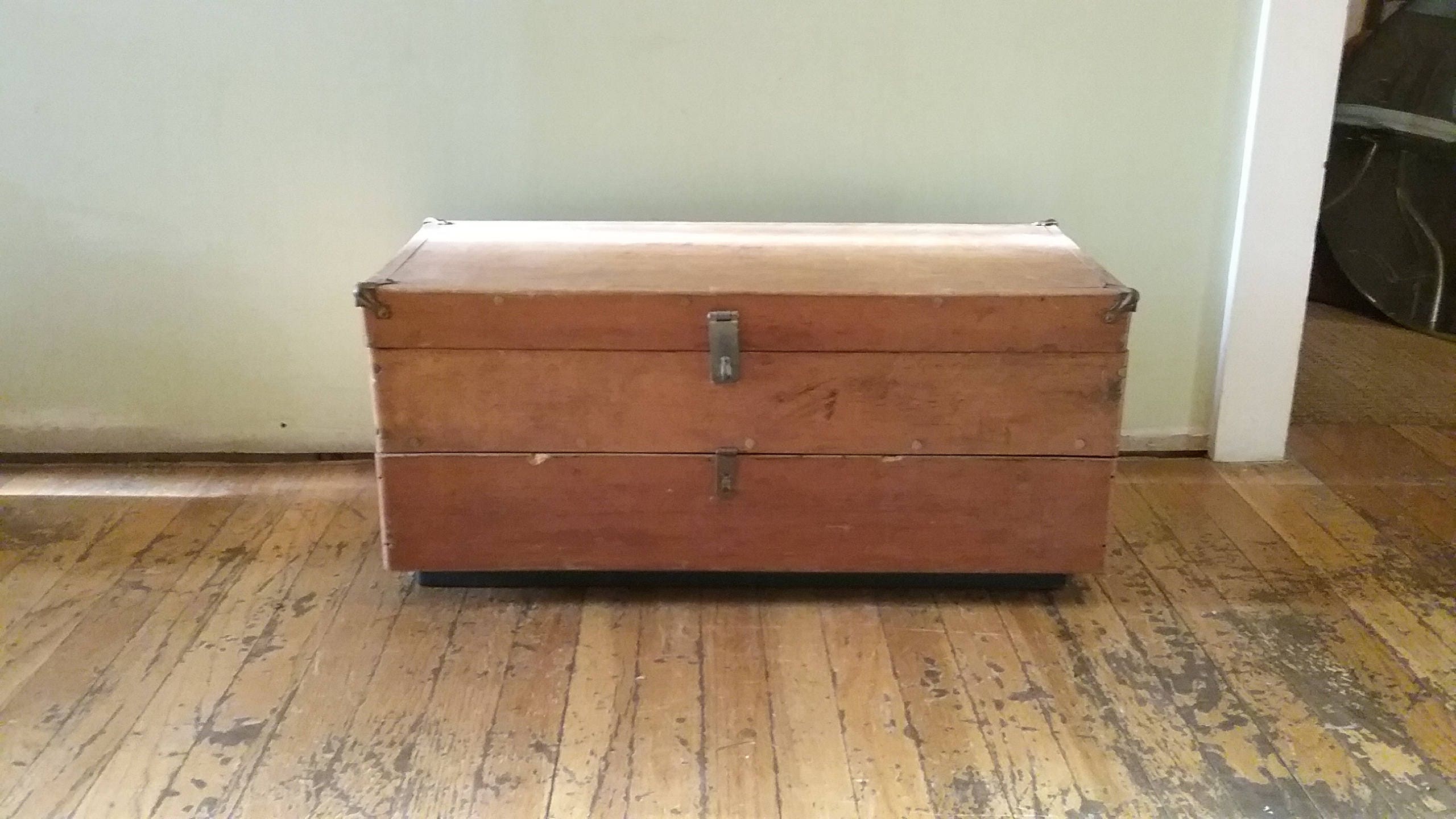 Machinist Tool Box Wooden Tool Box With Drawers Large Wood Etsy