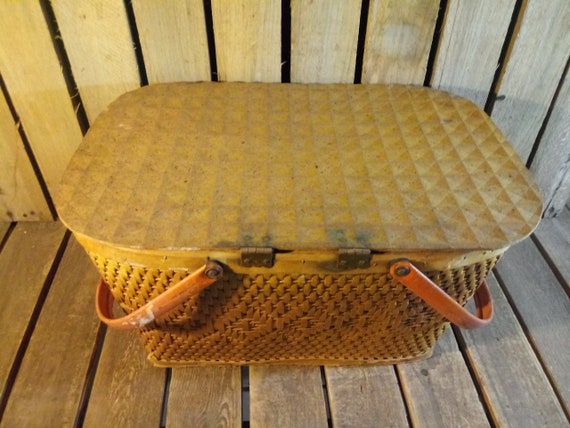 Vintage Picnic Basket, Redman Picnic Basket - image 2