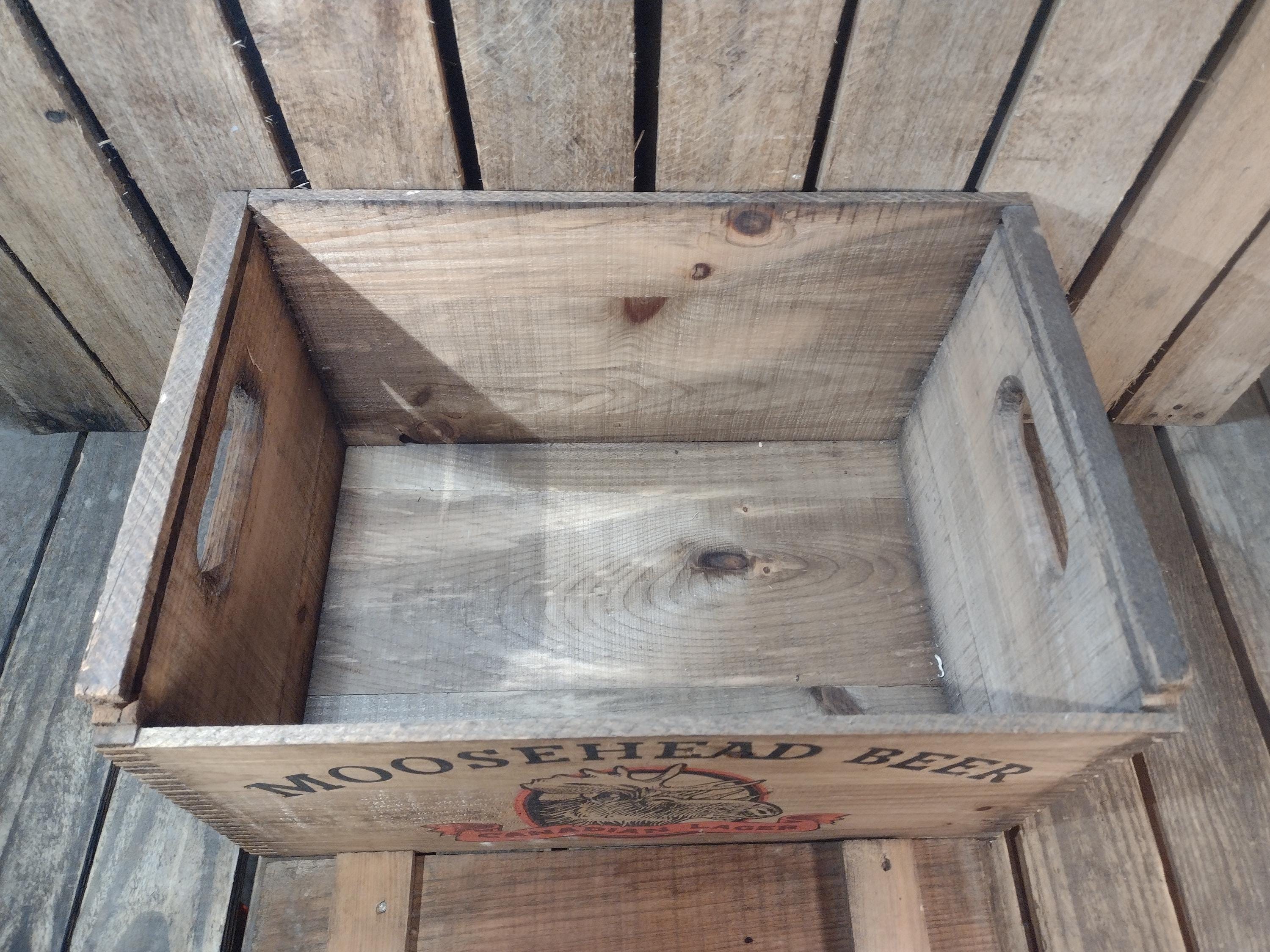 Vintage Moosehead Beer Wooden Crate – Canadian Lager Wood Box