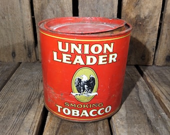 union leader tobacco tin year VINTAGE SMOKING AMERICAN EAGLE ADVERTISING 3 LOT EMPTY Union Leader Lunch Pail Tobacco
