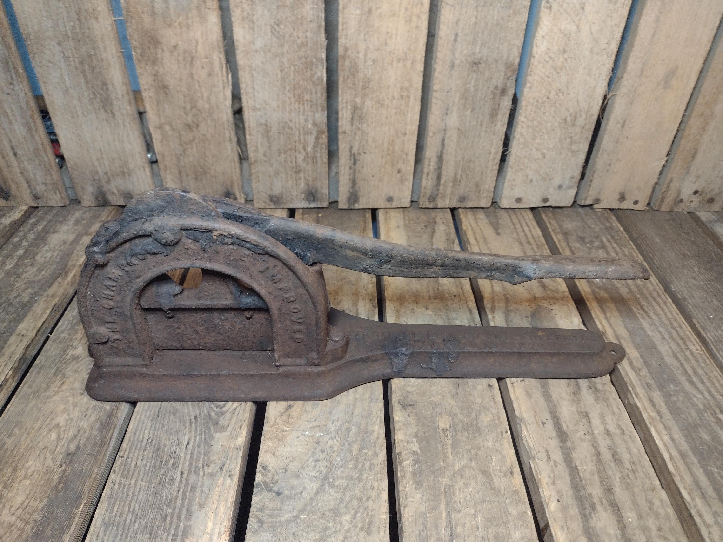 tobacco cutters for sale Cast Iron Tobacco Cutter • 1800s Lever-Style Cutting Tool • Industrial  Farmhouse Decor