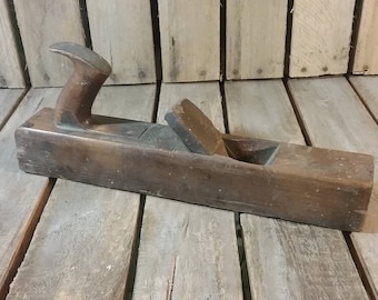 Antique Wooden Plane: Primitive Woodworking Tool (13.75x5.5x2)