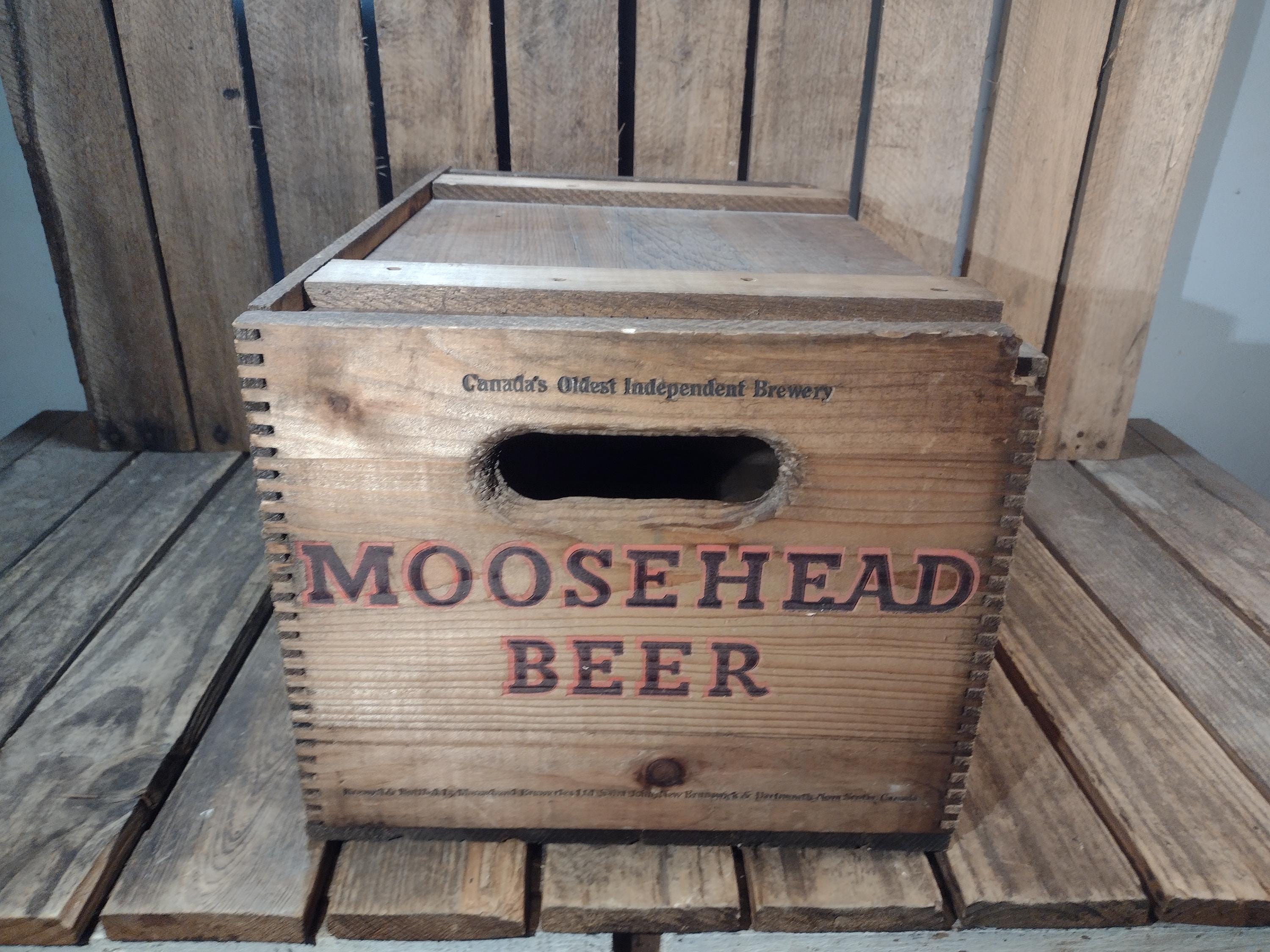 Vintage Moosehead Beer Wooden Crate – Canadian Lager Wood Box