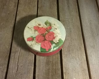 Rose Tin Can, Small Round Tin Can