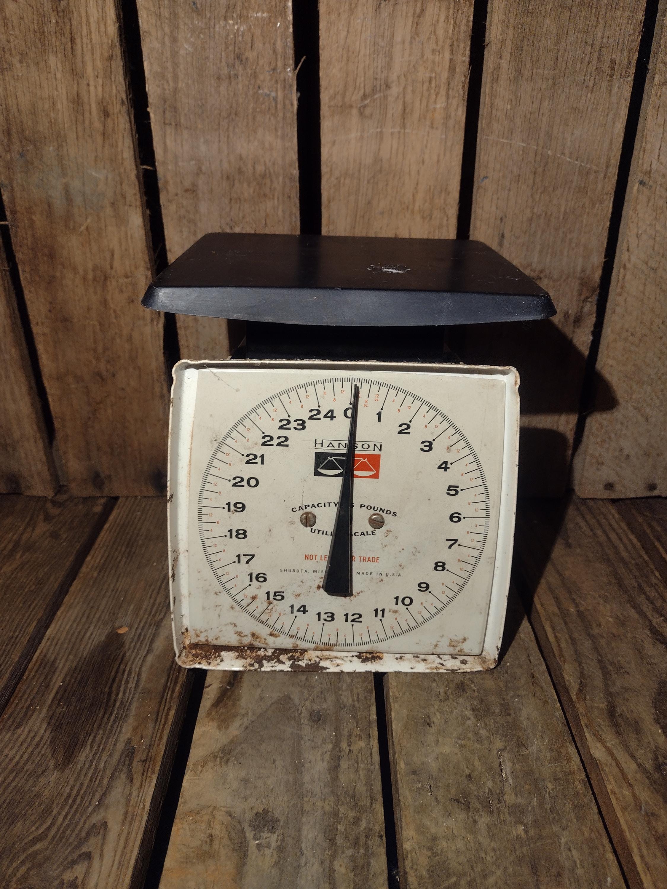 Vintage Hanson Kitchen Scale: White & Black Metal - Etsy