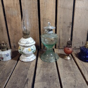 5 Small Vintage Kerosene Lamps