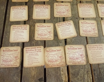 29 Vintage Ballantine Beer Coasters