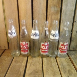 6 Vintage Soda Bottles