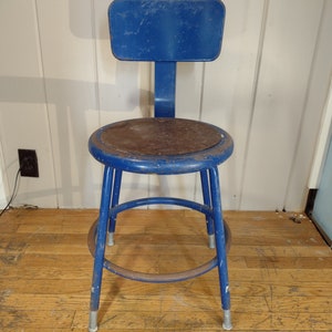 Vintage Industrial Chair, Metal Stool Chair, Vintage Drafting Chair, Metal Bar Stool, Repurposed Bar Chair