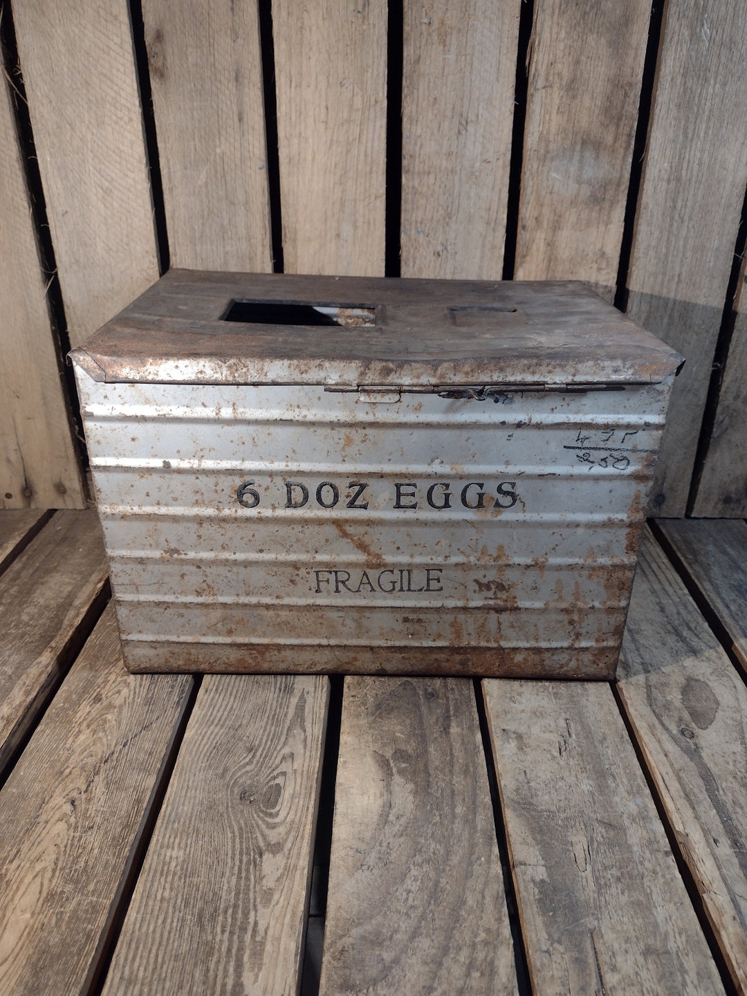 Vintage 6 Dozen Metal Egg Crate Etsy