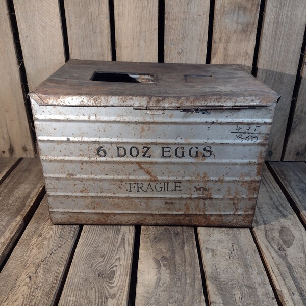 Antique Metal Egg Carrier Etsy