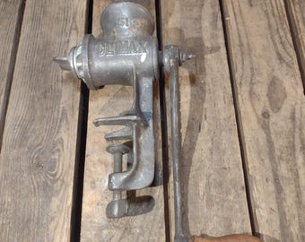 Climax No. 51 Hand Crank Meat Grinder with Clamp