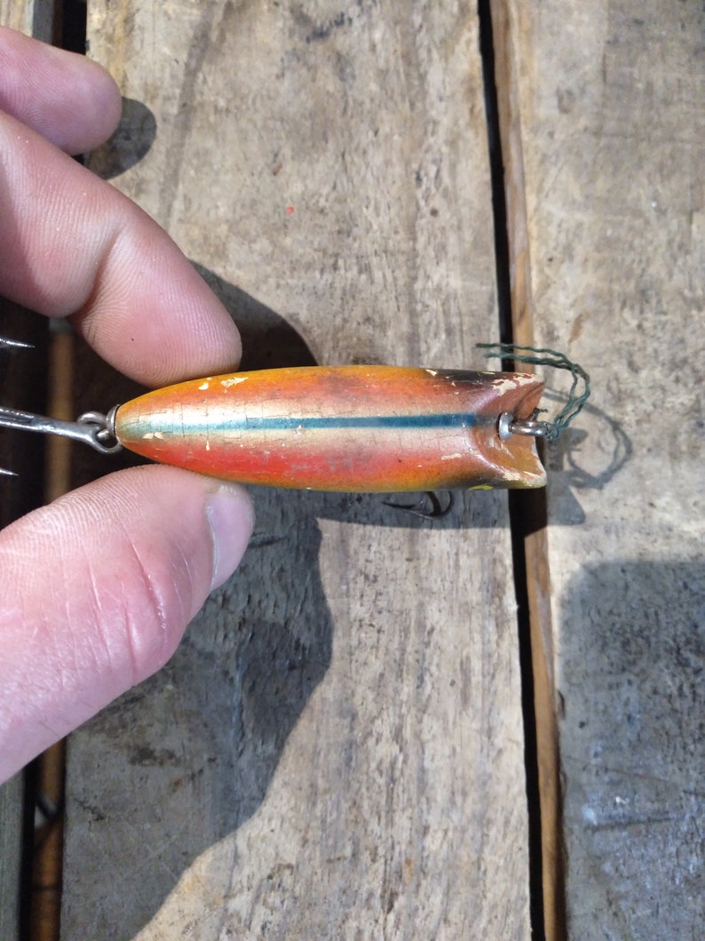 Vintage Wooden Fishing Lure Etsy