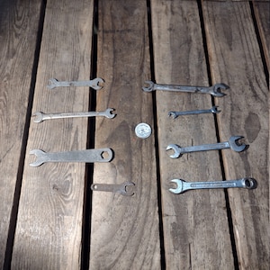 8 Vintage Rusty Wrenches