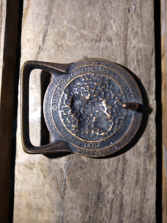 Vintage Brass Belt Buckle 1979 - image 3