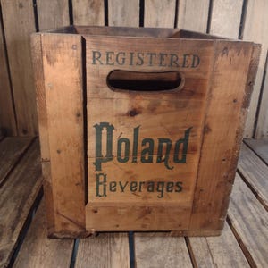 Vintage Distressed Wornout Crate, Poland Water Crate