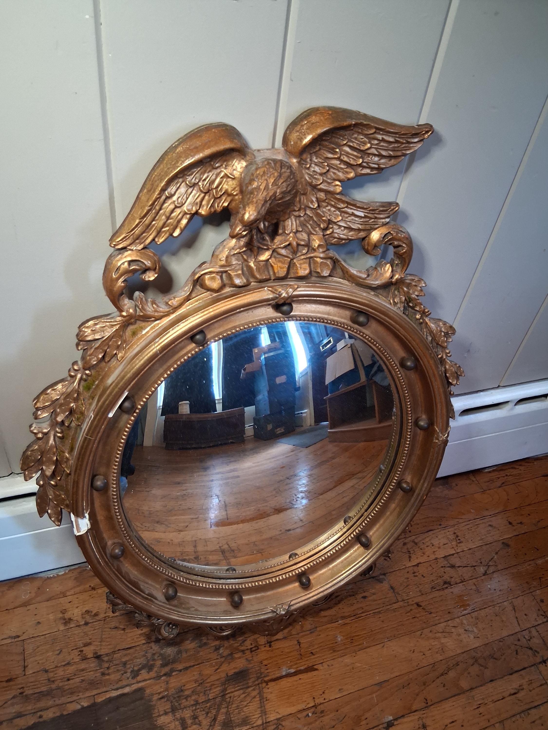Vintage Convex Mirror Oval - Etsy