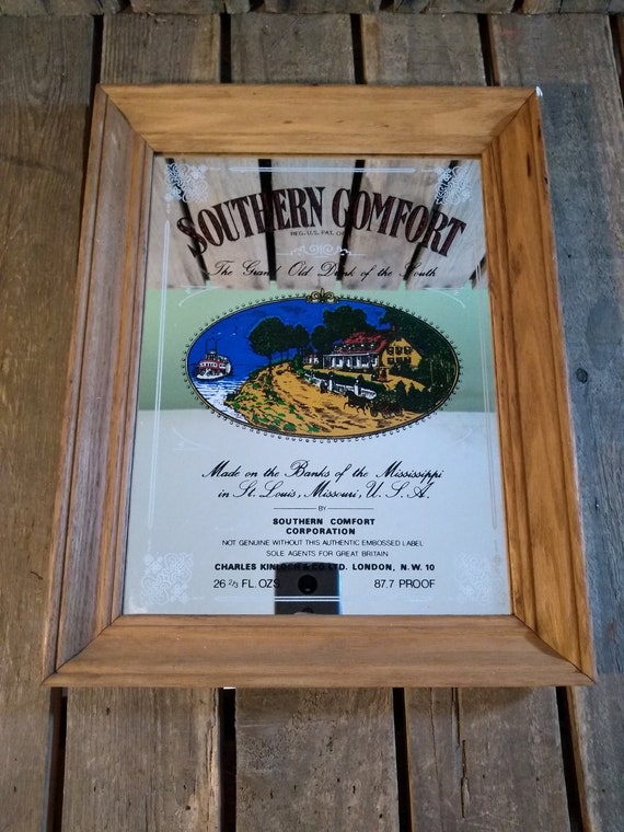 Small Southern Comfort Alcohol Mirror Sign Etsy