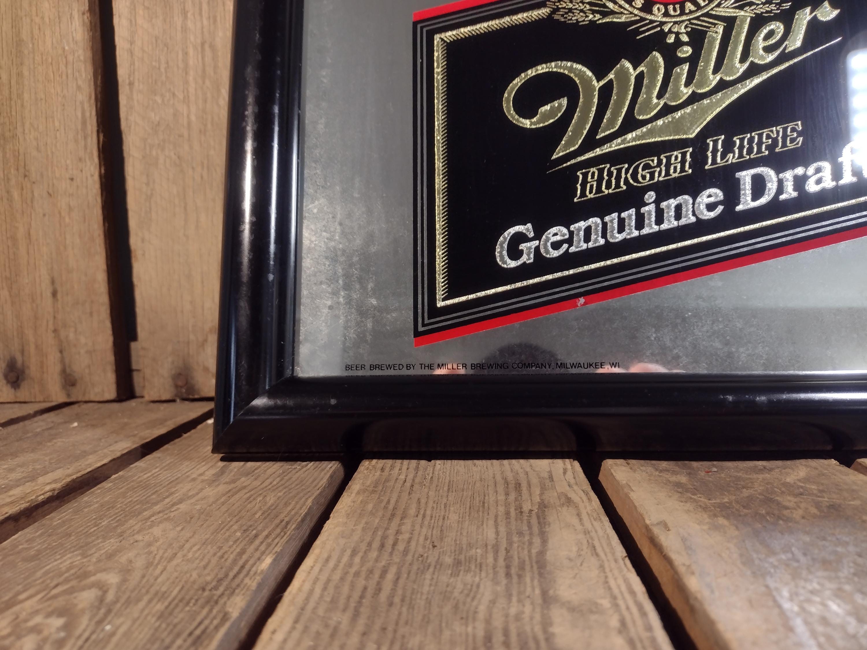 Vintage Miller Genuine Draft Beer Mirror Sign - Etsy Vintage Miller Genuine Draft Beer Mirror Sign - Etsy