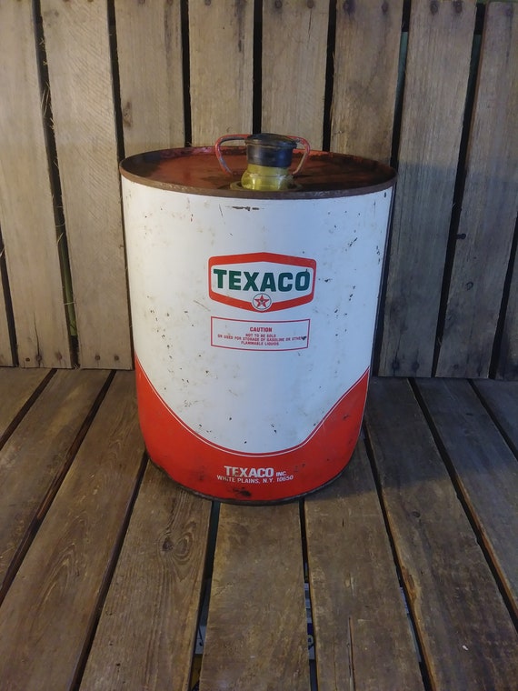 Vintage Texaco 5-gallon Oil Can: Rusty Distressed Decor - Etsy