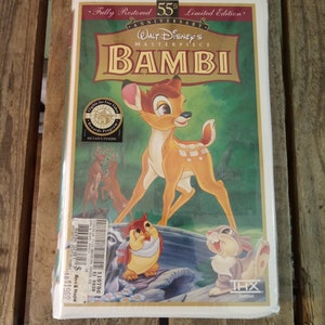 Vintage Walt Disney Bambi VHS Tape • Black Diamond Classics Edition • Unopened Collectible