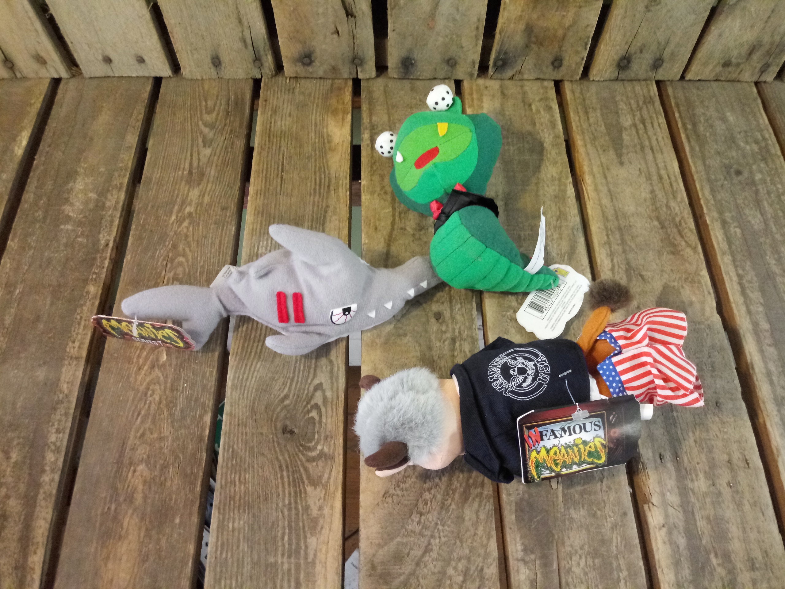 3 Vintage Plush Meanies Toys - Etsy