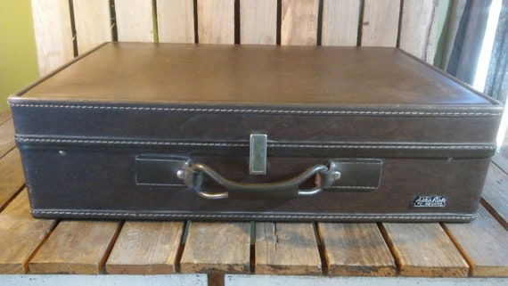 Vintage Brown Suitcase: Seward Aero Pak Luggage