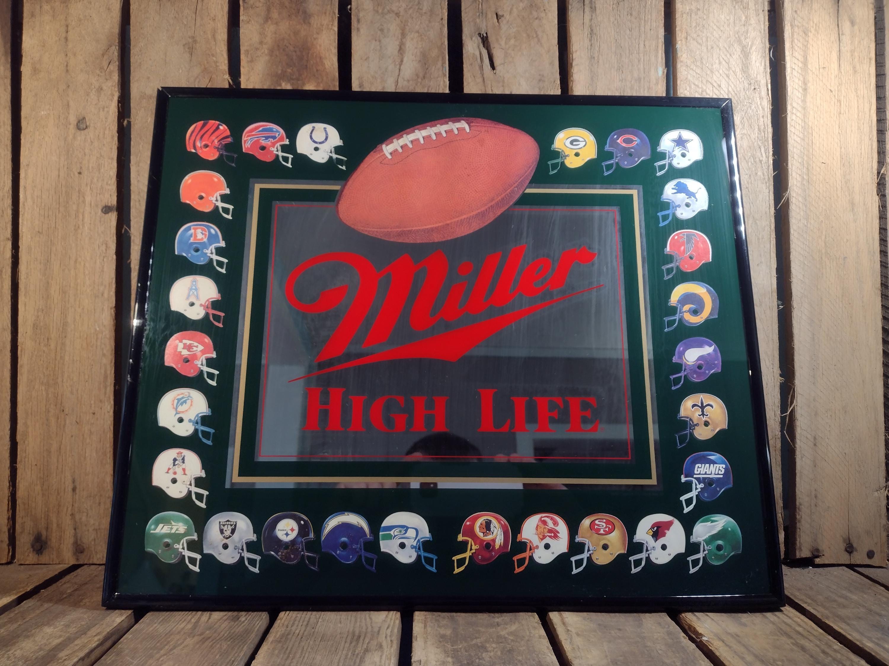 Vintage Miller High Life Beer Football Mirror Sign - Etsy