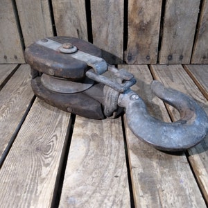 Vintage Wood Pulley