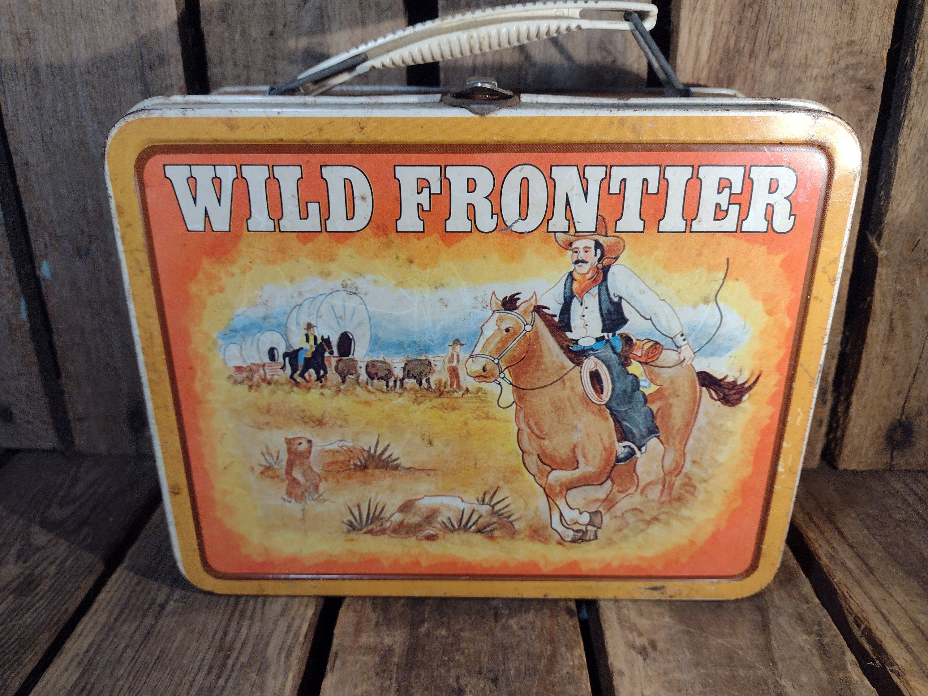 Vintage Wild Frontier Lunchbox No Thermos - Etsy