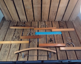 Seven Vintage Wooden Clothes Hangers From the Fifties - Etsy