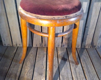 Antique Wooden Stool Rustic Farmhouse Decor Primitive Furniture Display Piece