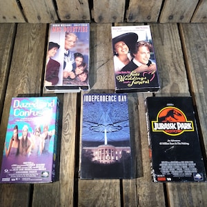 Lot of 5 Vintage VHS Movies – Retro Movie Collection – Classic VHS Tapes for Collectors