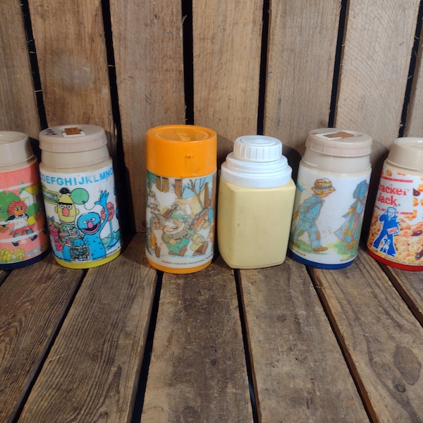 6 Vintage Incomplete Thermos