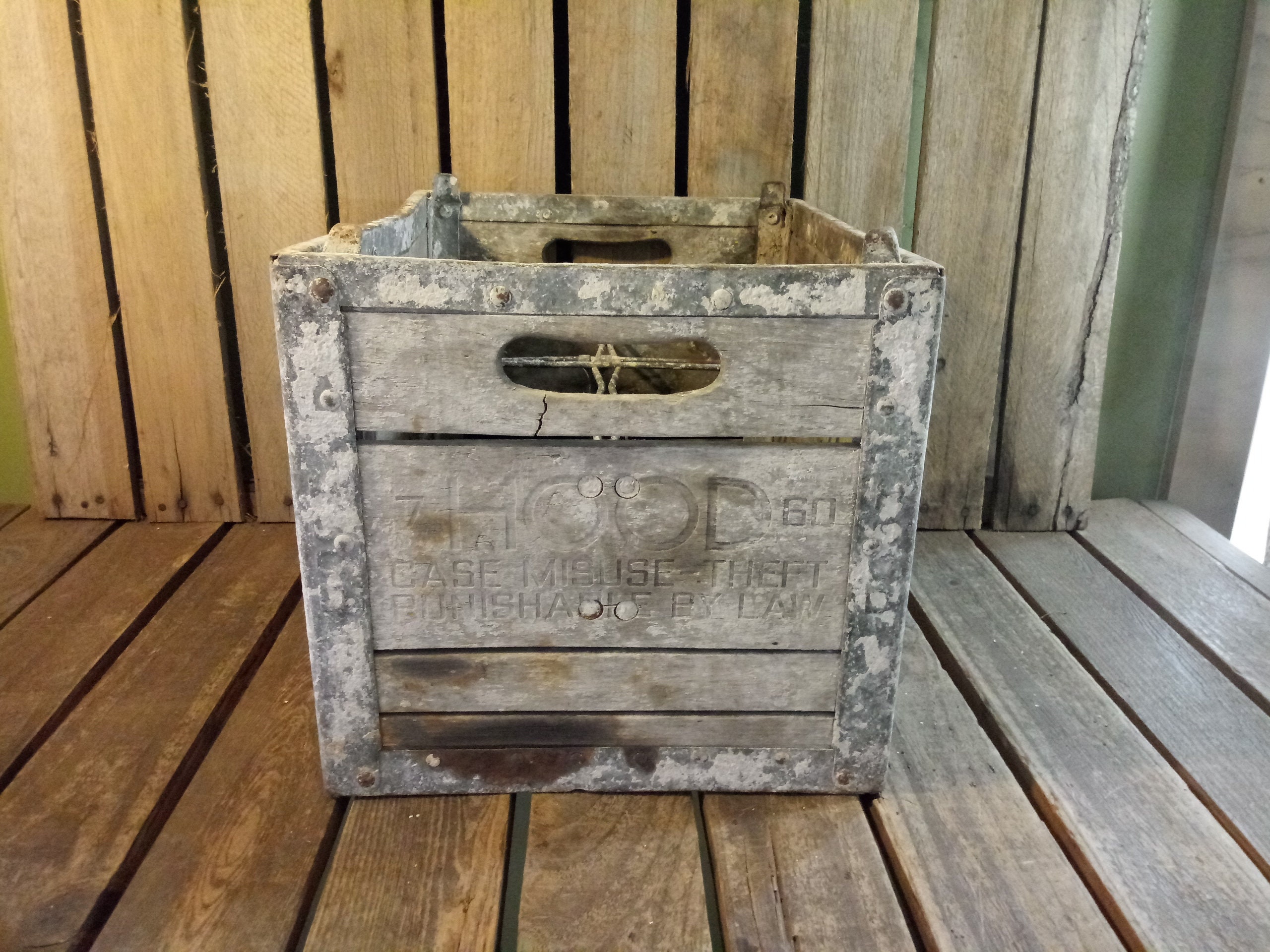 Vintage Distressed Hood Milk Crate - Etsy