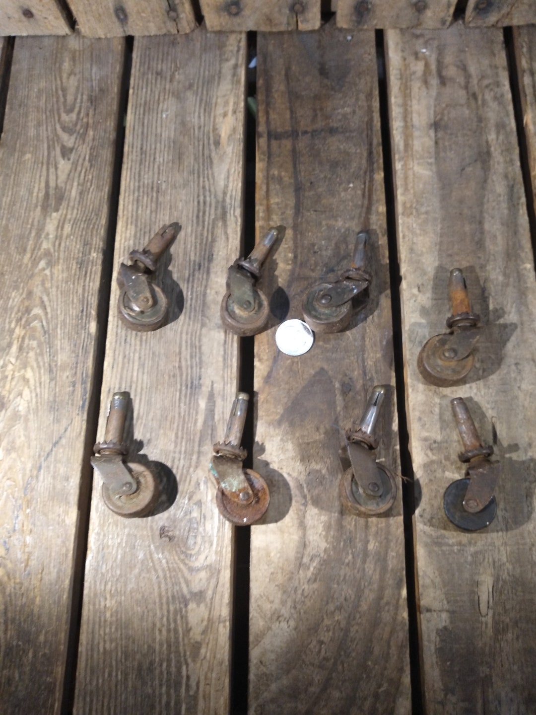 Small Antique Furniture Wheels Etsy