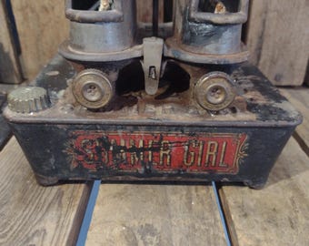 Antique Taylor & Boggis Summer Girl Stove: Rare Cast Iron Camping